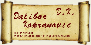 Dalibor Kopranović vizit kartica